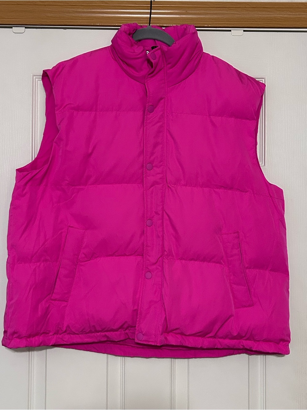 a new day Women's Sleeveless Puffer Vest in Hot Pink